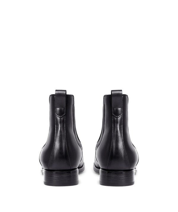 Finsbury – Bottines Watford - Noir, deux bottines noires en cuir, vue de dos sur fond blanc